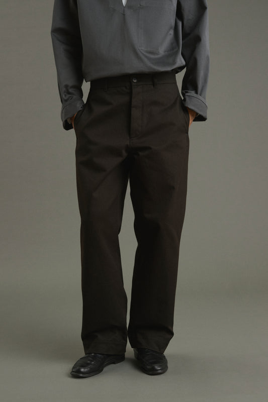Chet trousers - Brown - Cotton - Men