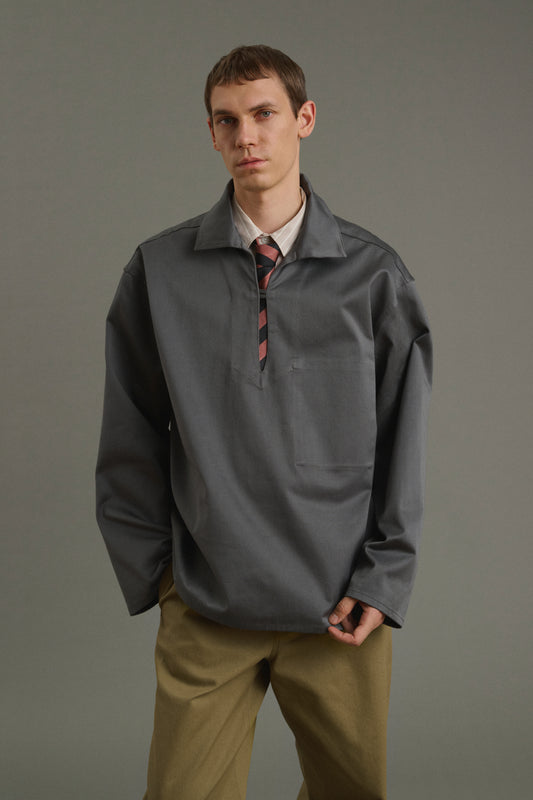 Pierre smock - Dark Grey - Cotton - Men