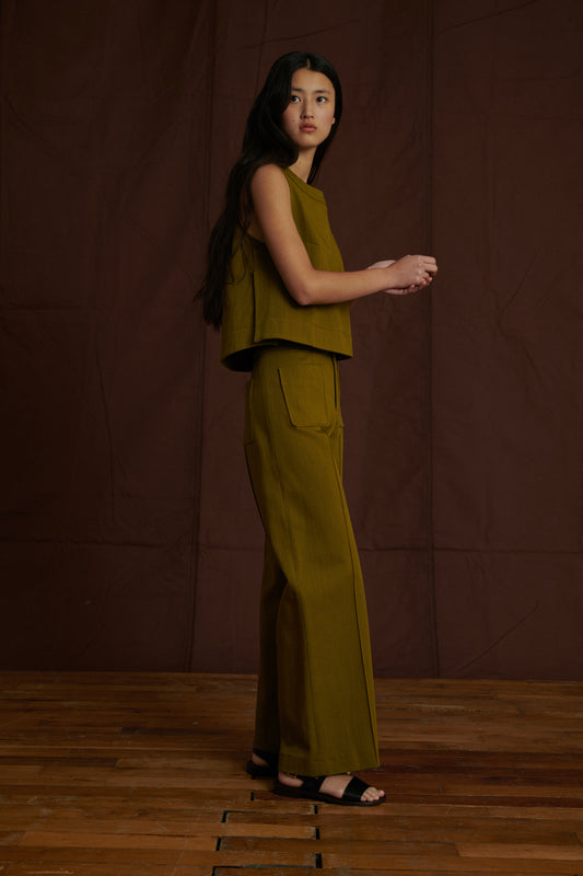 Top Pampa - Kaki - Coton - Femme