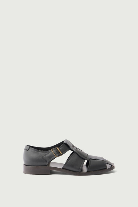 Sandales Velika - Gris Anthracite - Cuir - Femme
