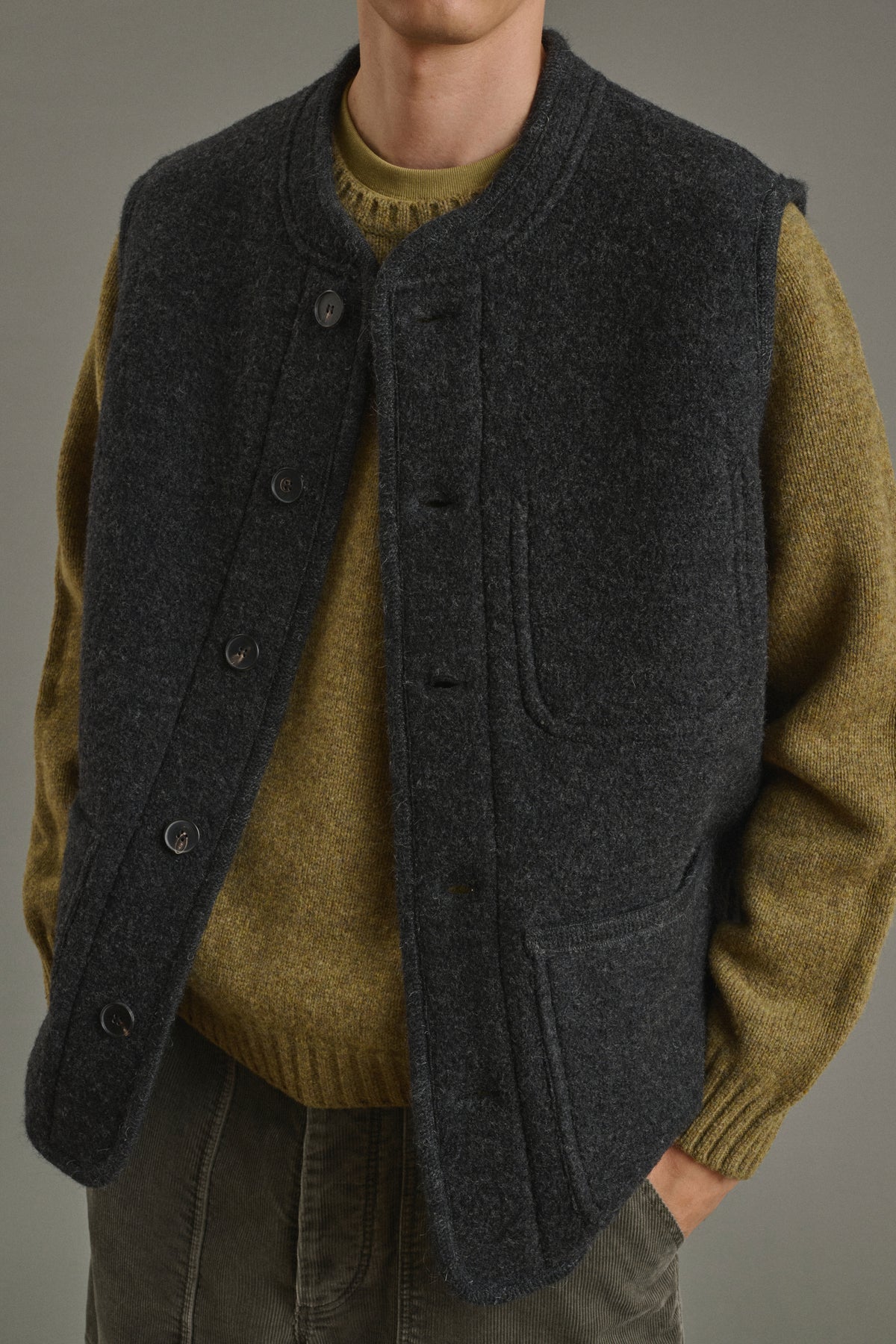Samuel Jacket - Charcoal Grey - Wool - Men