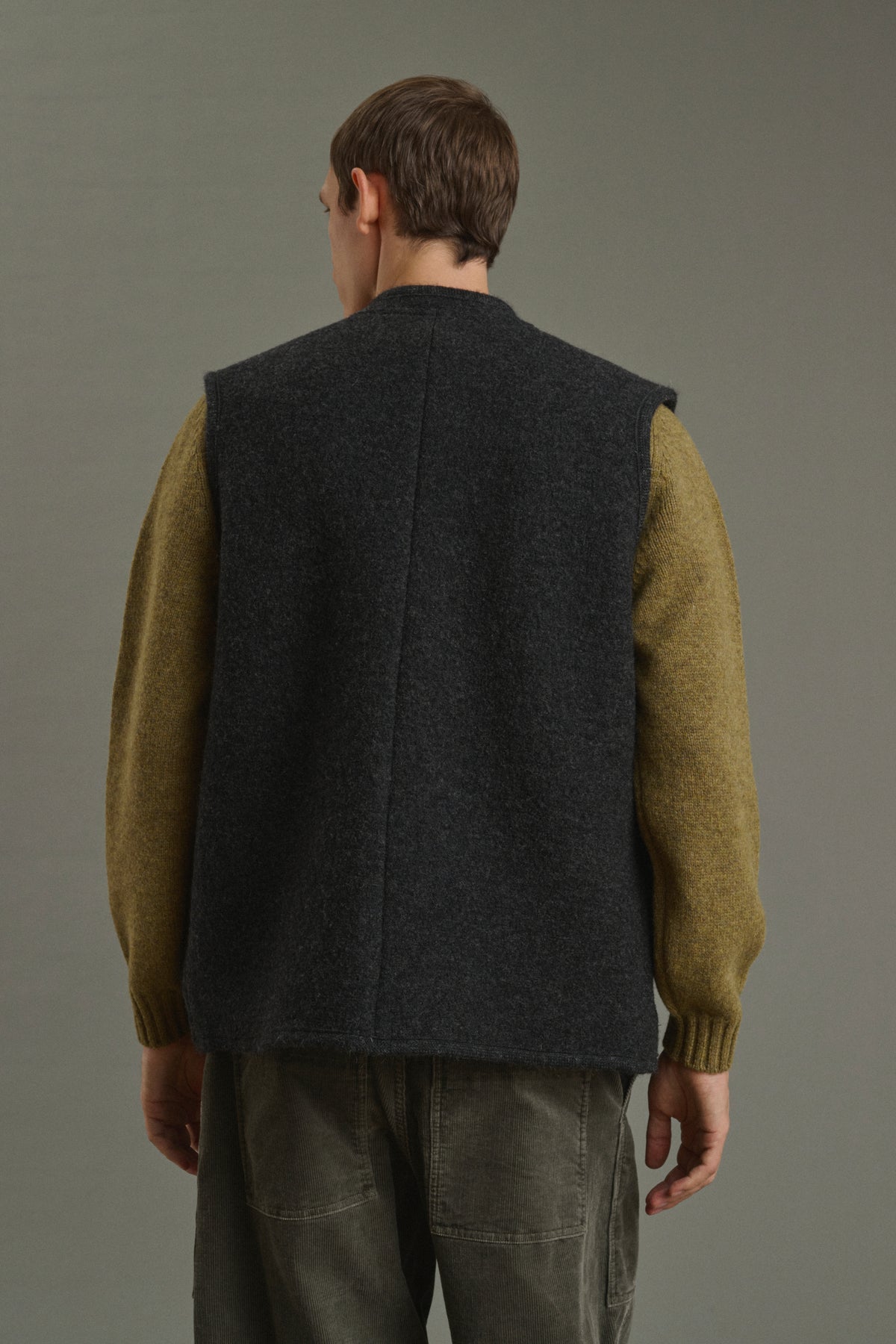 Samuel Jacket - Charcoal Grey - Wool - Men vue 3