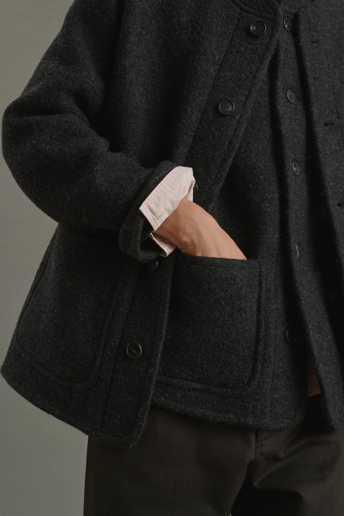 Aliocha jacket - Charcoal Grey - Wool - Men