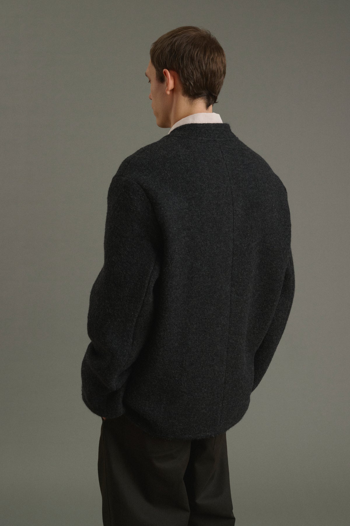 Aliocha jacket - Charcoal Grey - Wool - Men vue 2