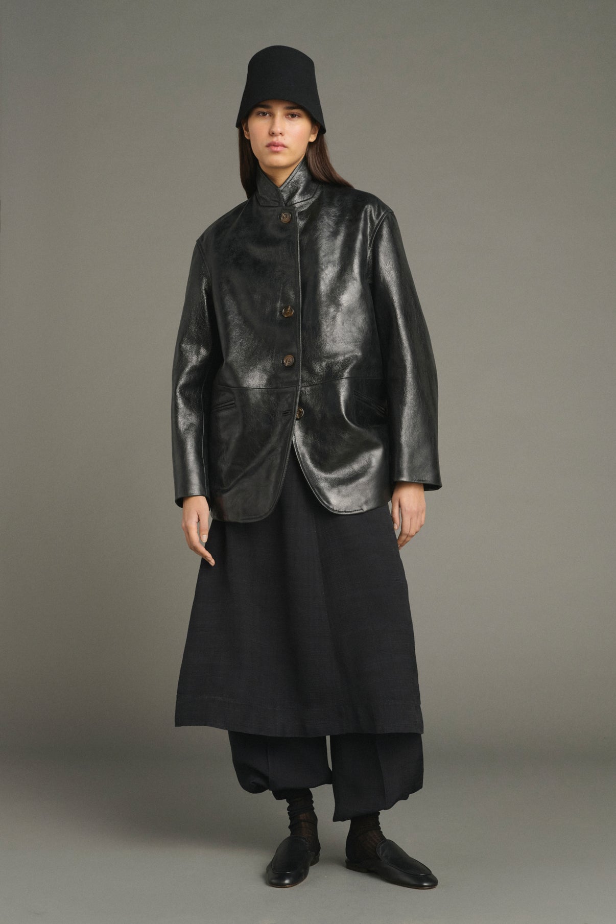 Luciano jacket - Black - Leather - Women vue 1