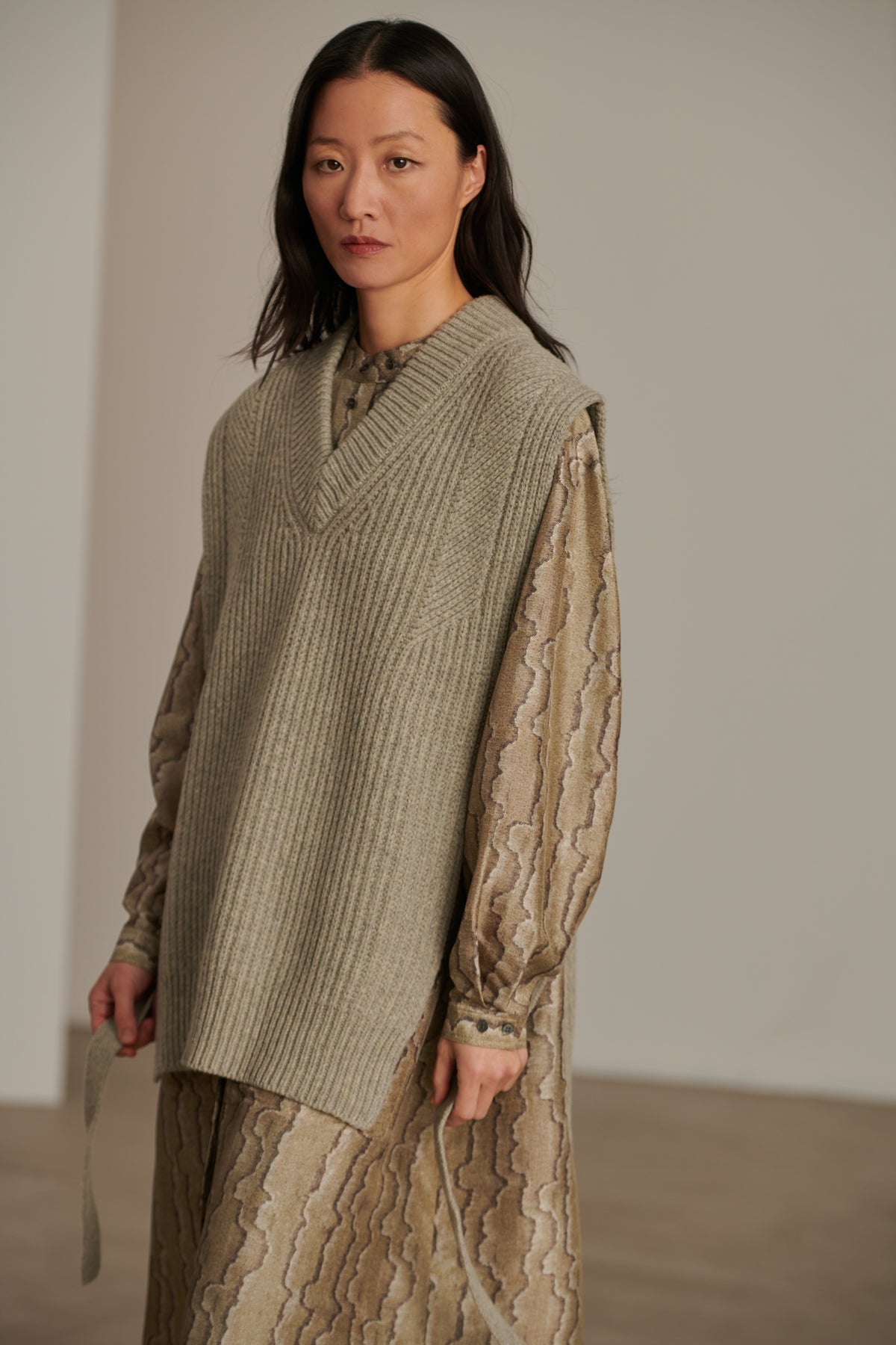 Costa Pullover - Marl Grey - Wool - Women vue 2