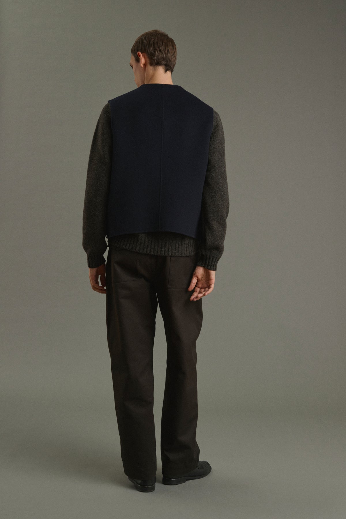Romain jacket - Deep Navy - Double-Faced Fabric - Men vue 4