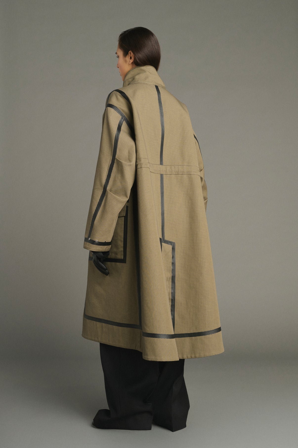 Luce coat - Black/Beige - Cotton - Women vue 5