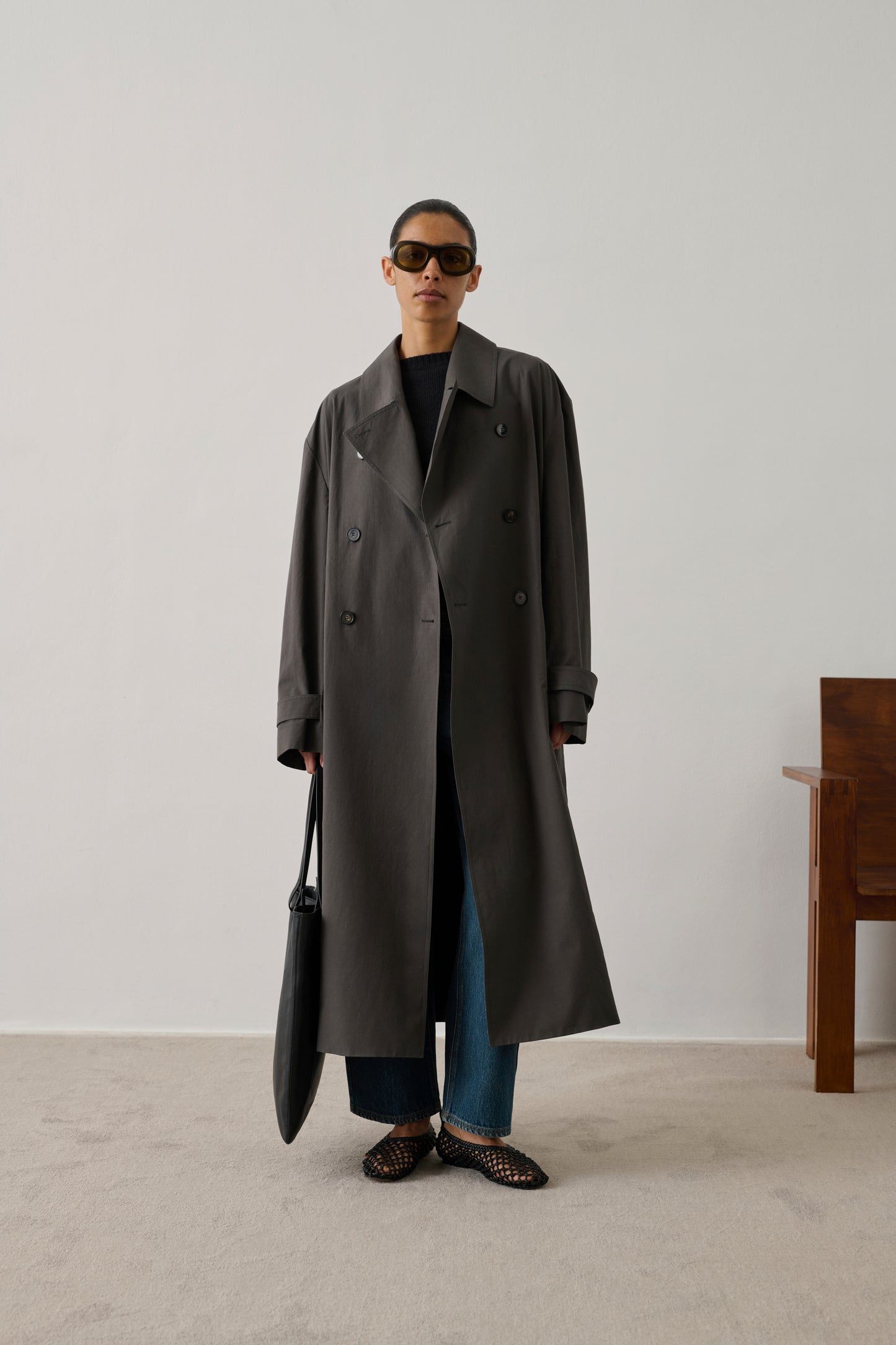 Trench Helio - Anthracite Foncé - Coton - Femme