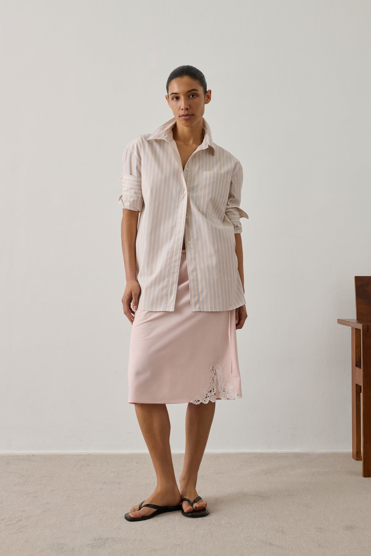 Skirt Houna - Pale Pink - Cotton - Women vue 2