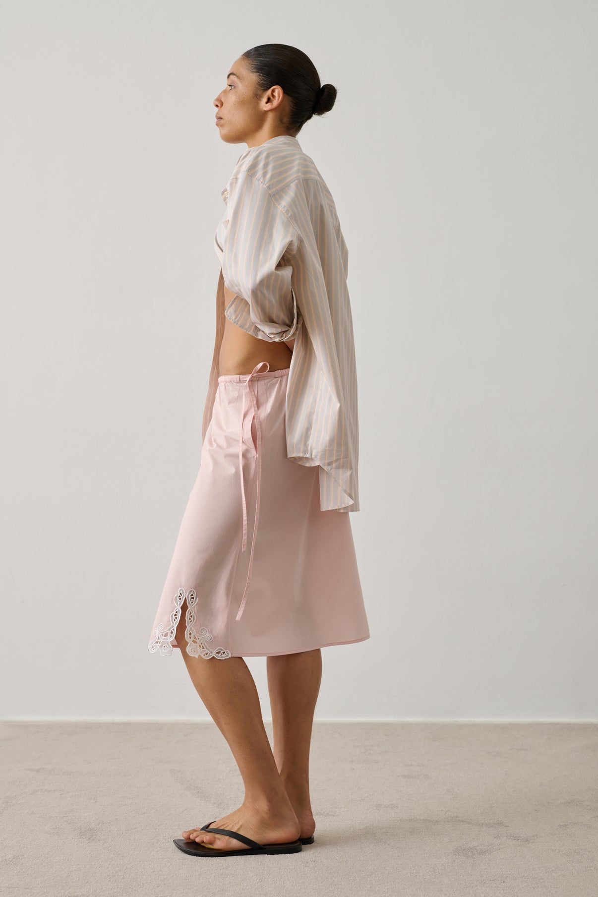 Skirt Houna - Pale Pink - Cotton - Women vue 3
