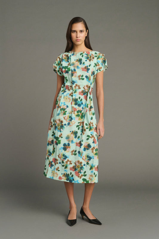 Jade Dress - Turquoise - Silk - Women