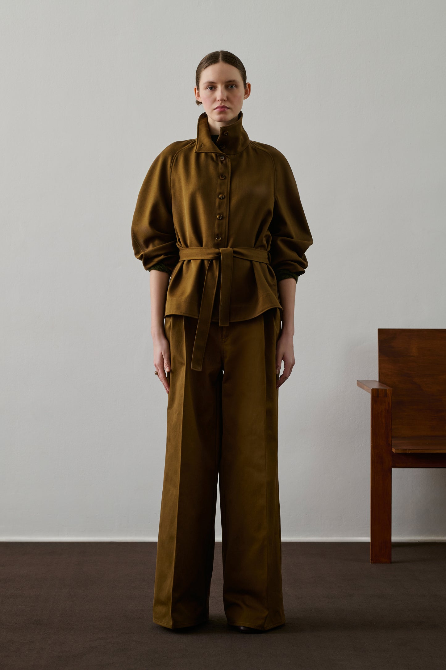 Pantalon Frejus - Kaki/Bronze - Coton - Femme