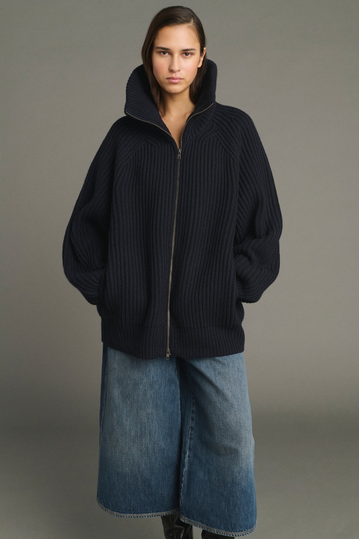 Jasper jacket - Navy - Merino Wool - Women vue 3
