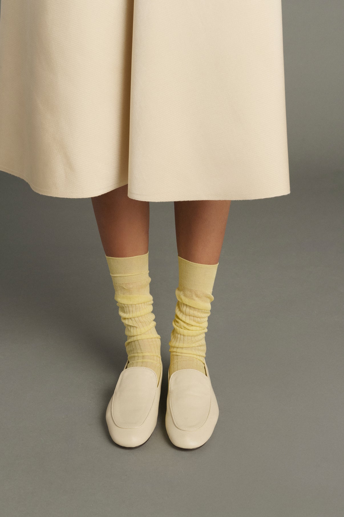 Bach socks - Pale Yellow - Cotton - Women vue 2