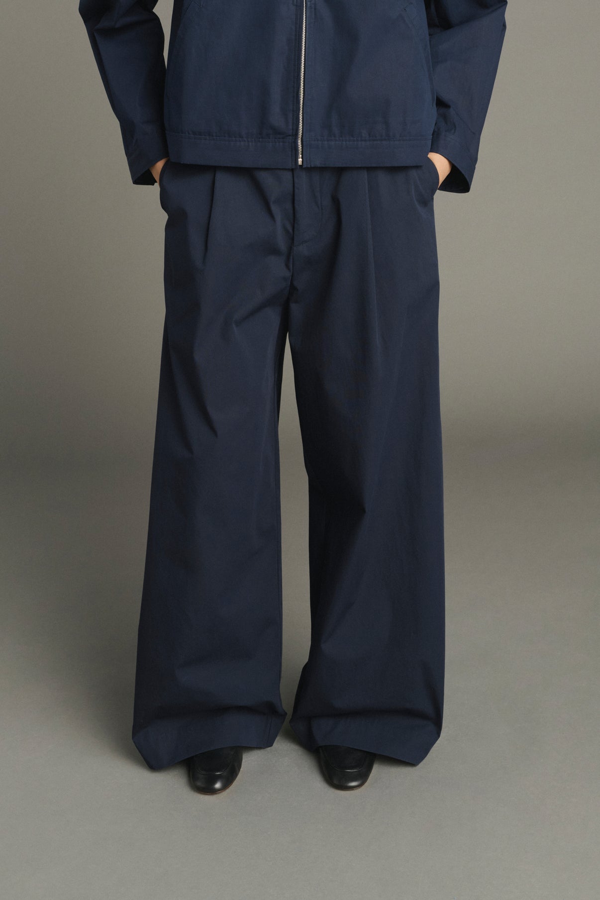 Trousers Hugues - Navy - Cotton - Women vue 3