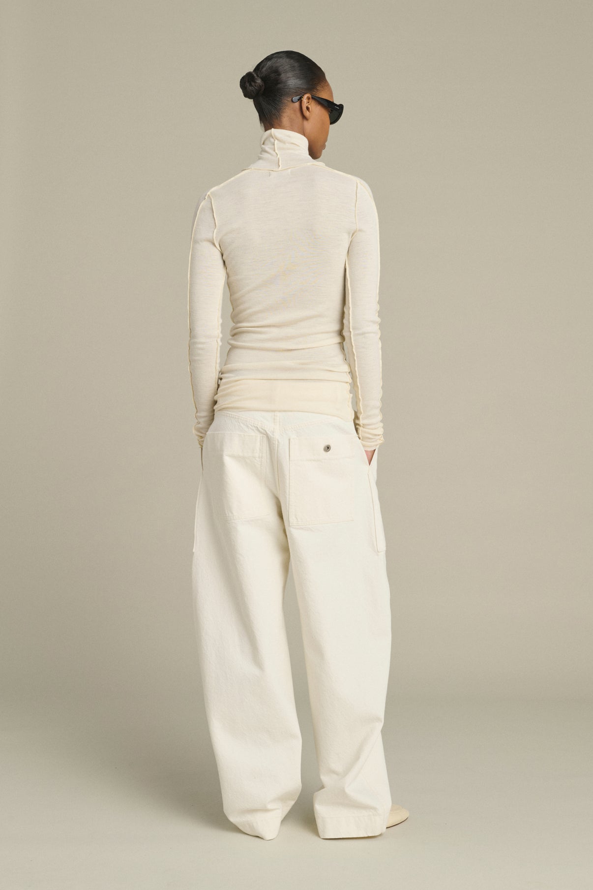 Lois T-Shirt - Ecru - Wool - Women vue 2