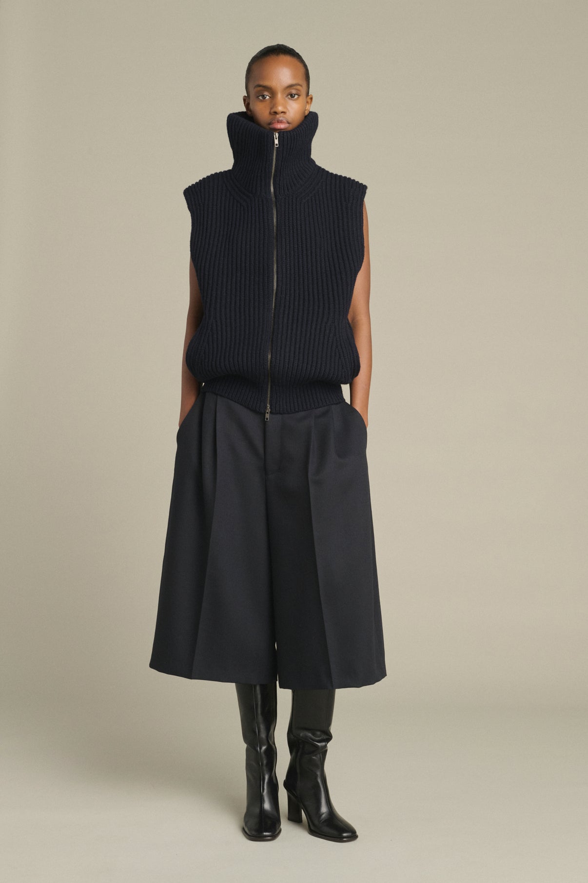 Kristen Jacket - Navy - Merino Wool - Women vue 1