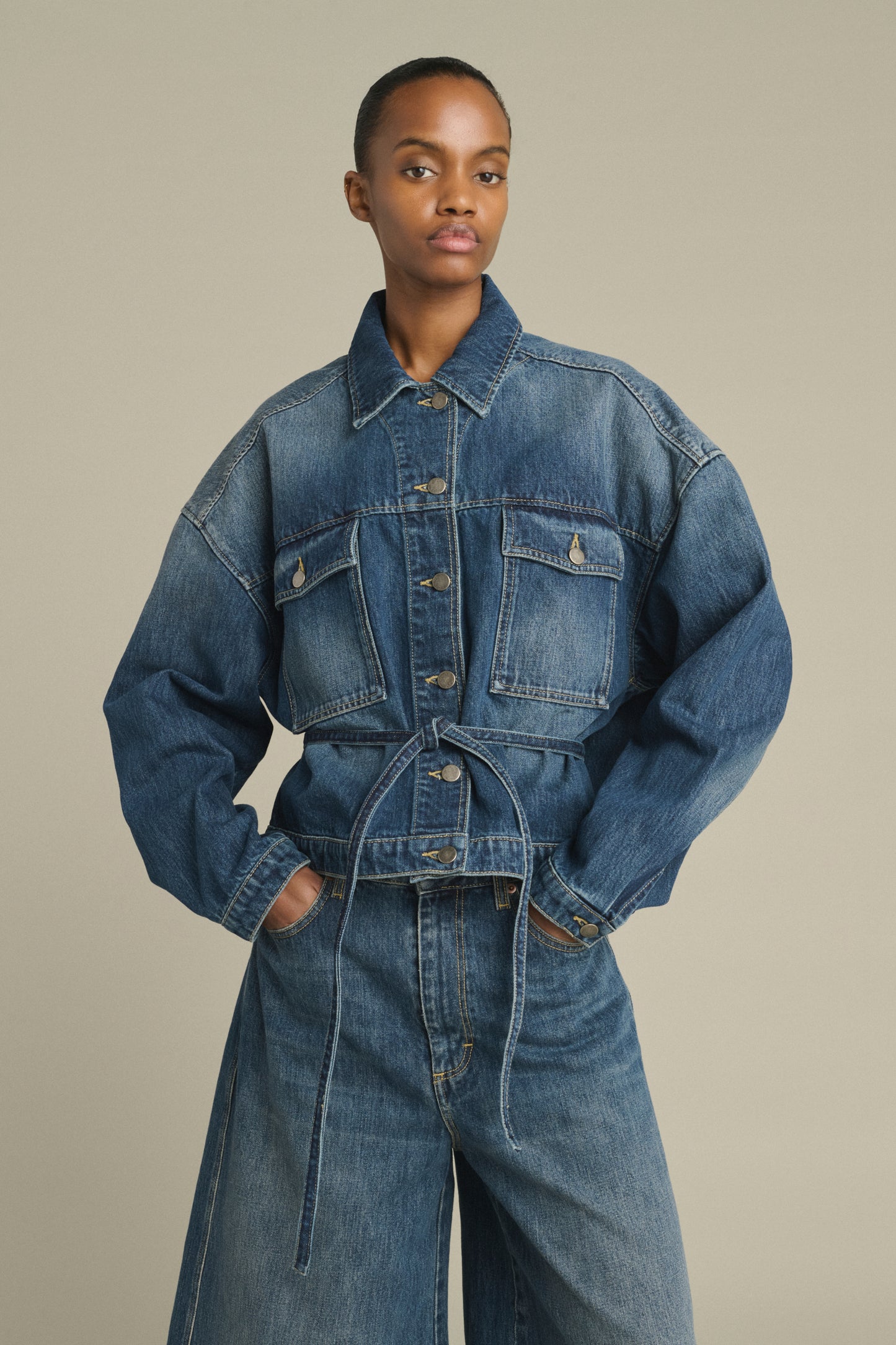 Lys Jacket - Washed Blue denim - Cotton - Women