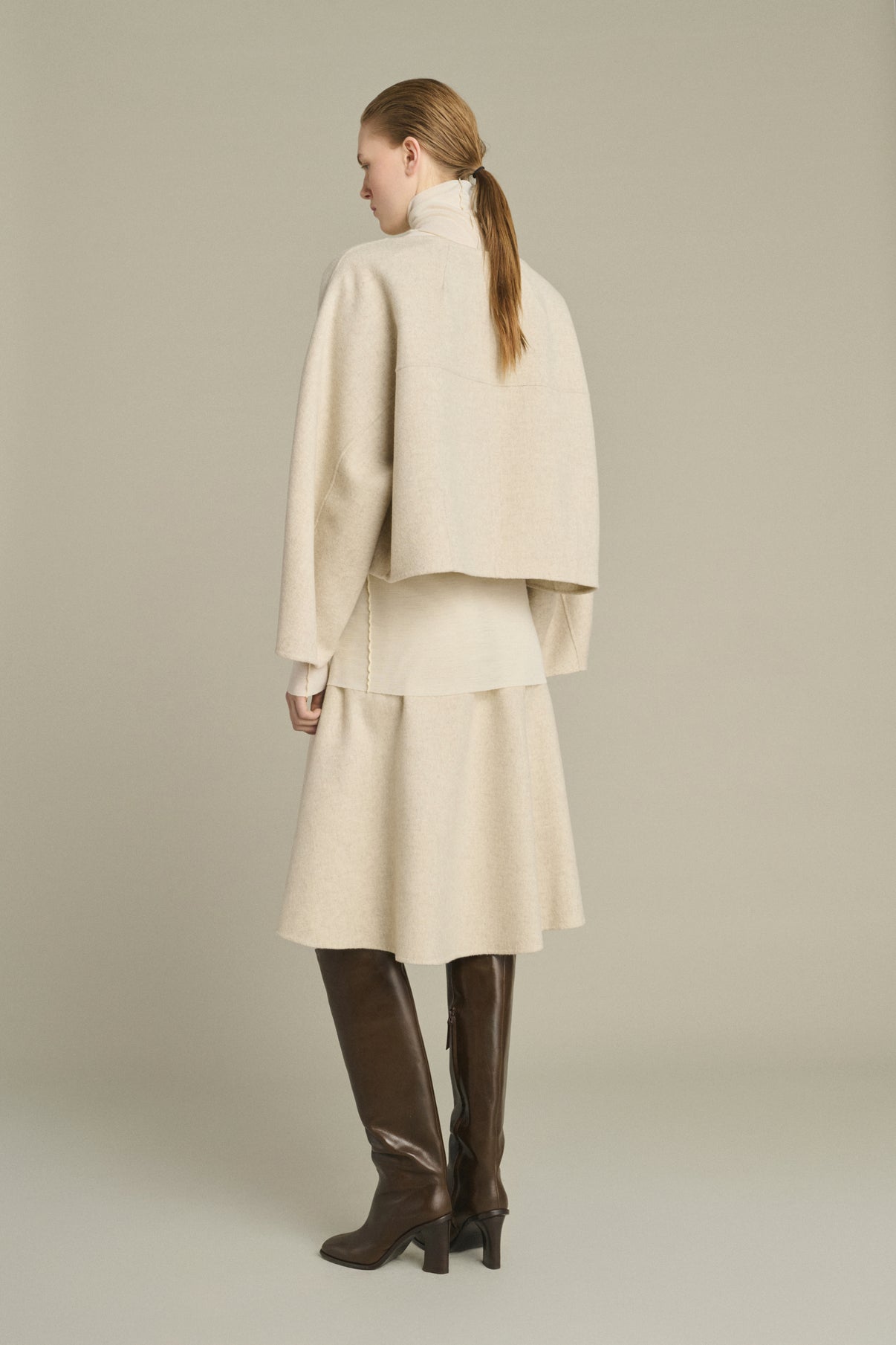 Pullover Hora - Ecru/Grey - Wool - Women vue 4