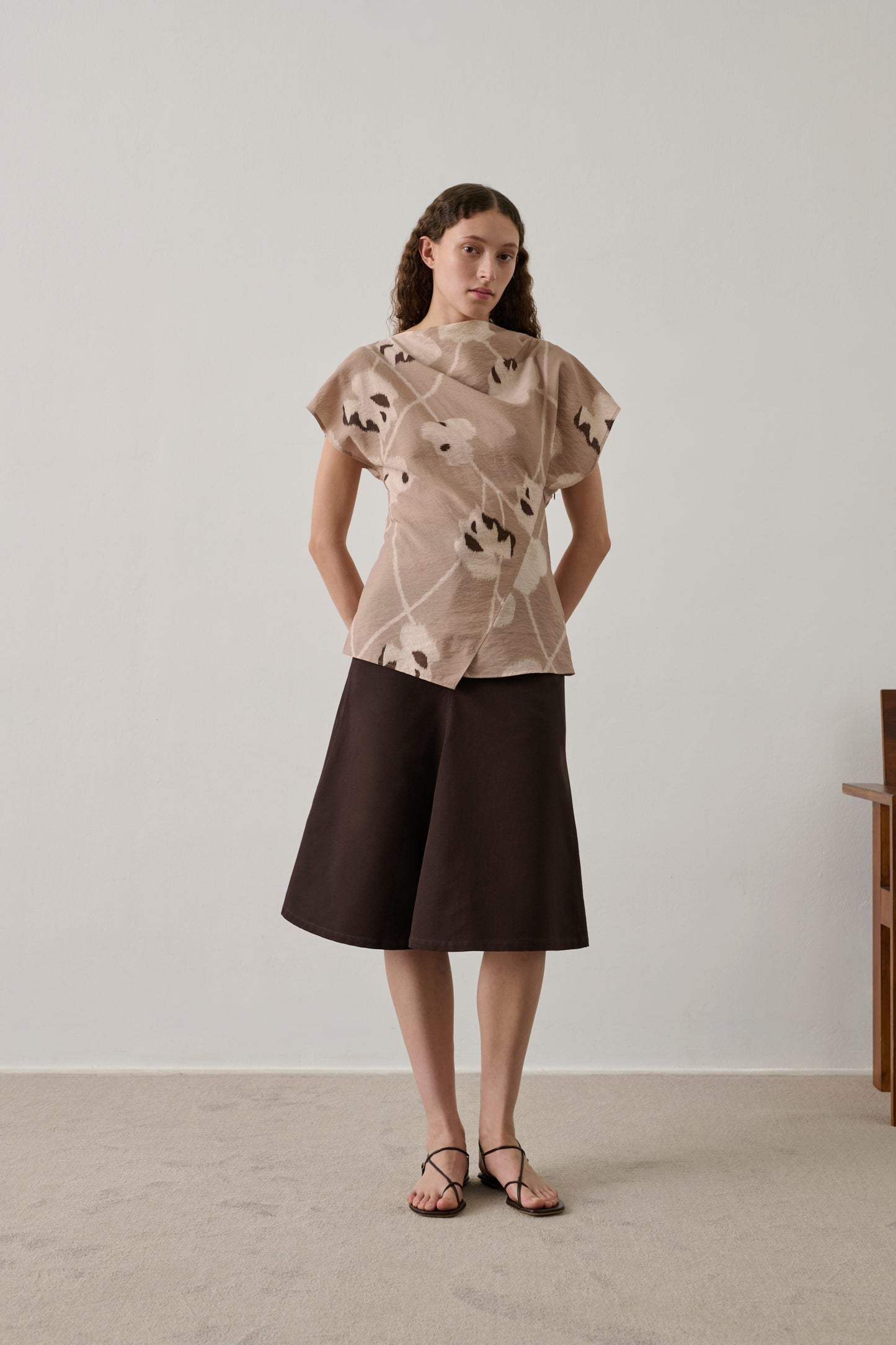 Fedora Blouse - Beige - Silk - Women
