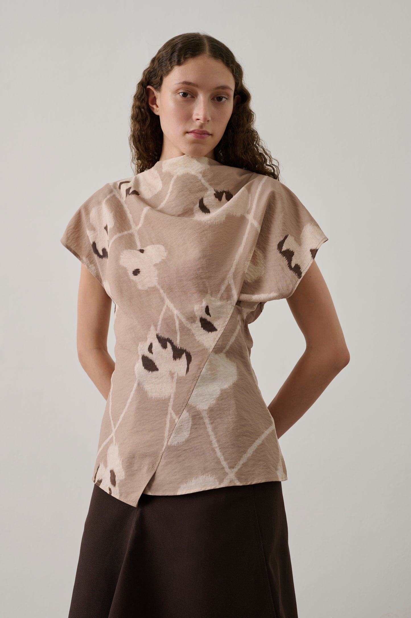 Fedora Blouse - Beige - Silk - Women