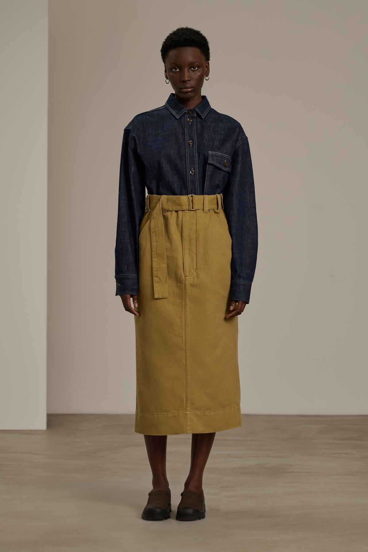 Clara skirt - Beige - Cotton - Women vue 1