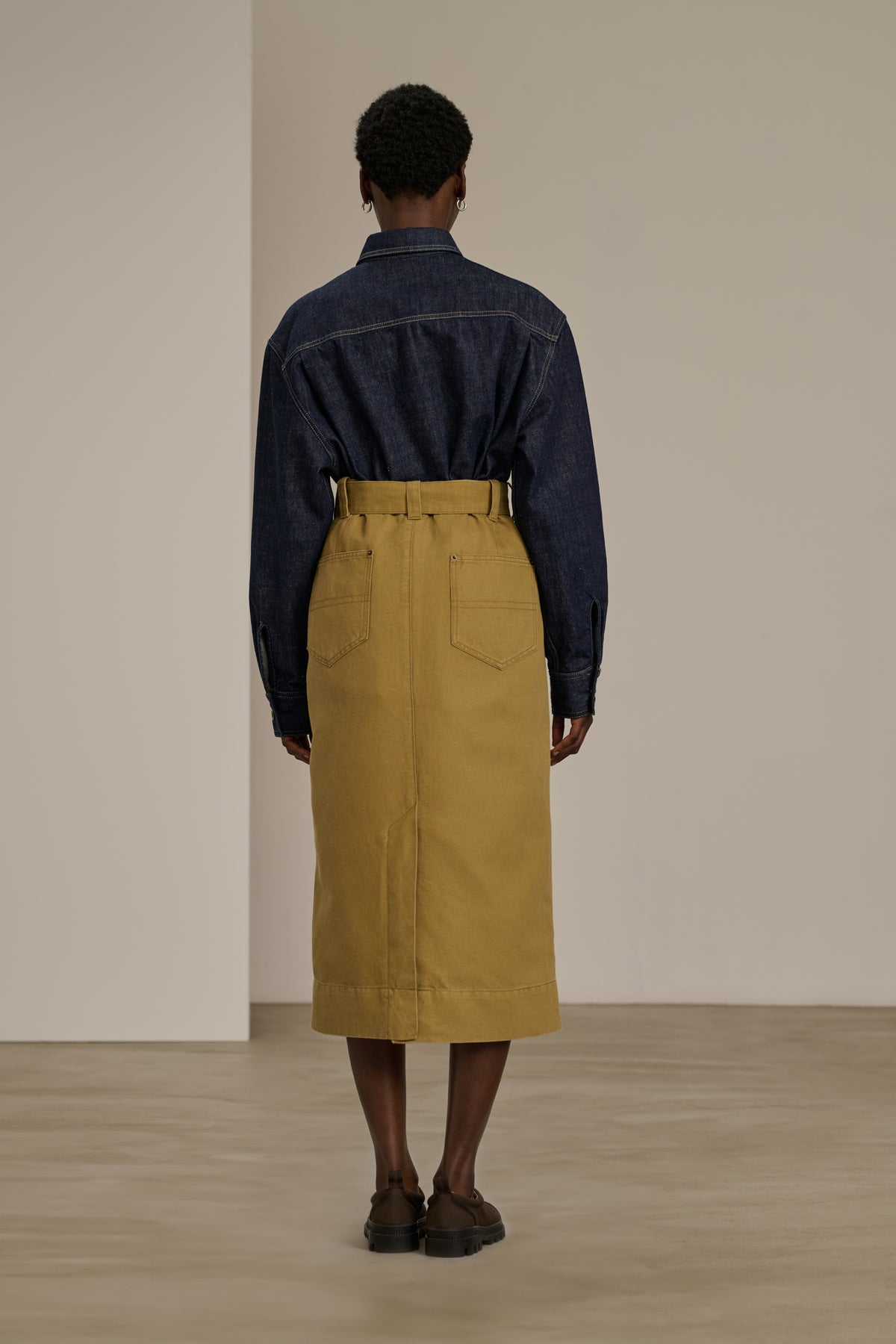 Clara skirt - Beige - Cotton - Women vue 3