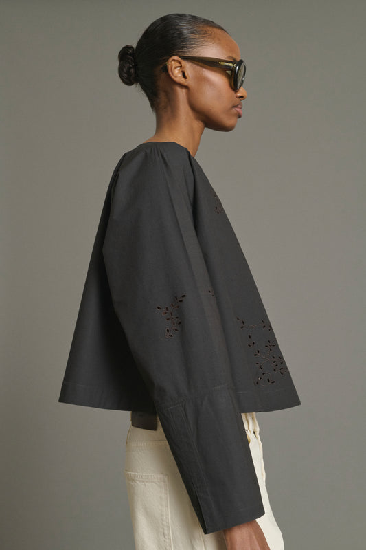 Hansel Blouse - Anthracite Grey - Cotton - Women