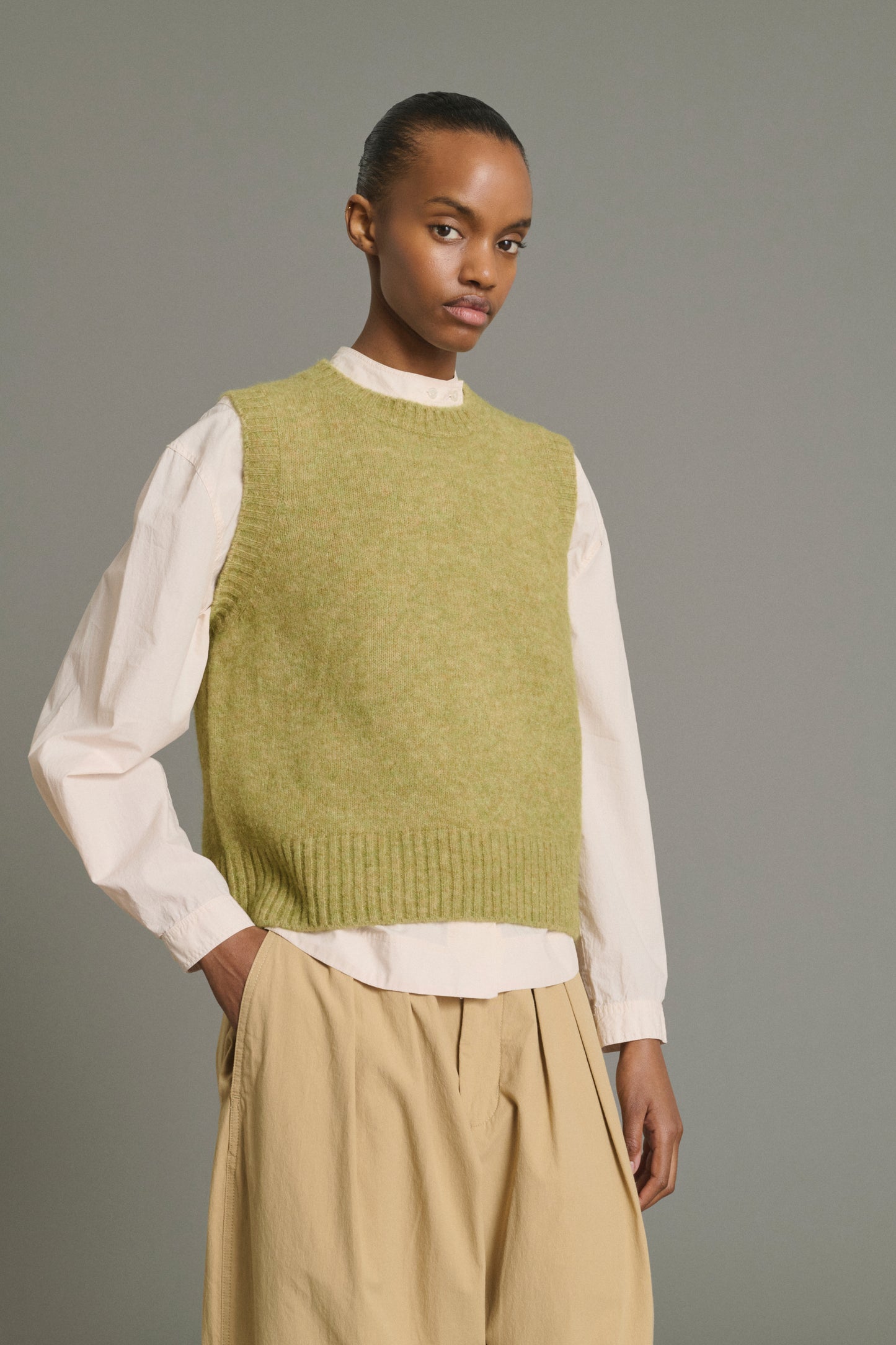 Namaste Pullover - Sage - Wool - Women