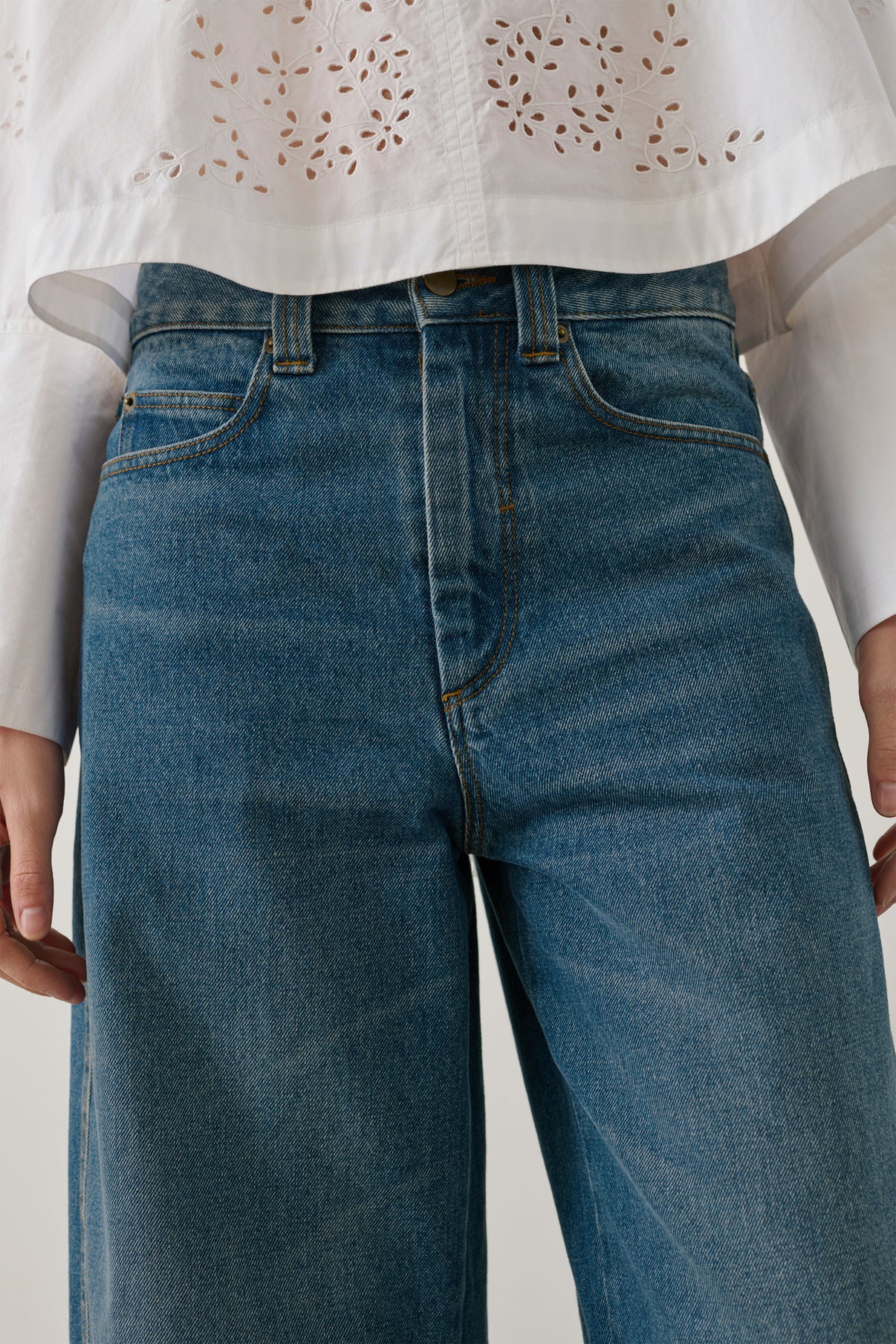 Jean Eliott - Bleu - Coton - Femme vue 5