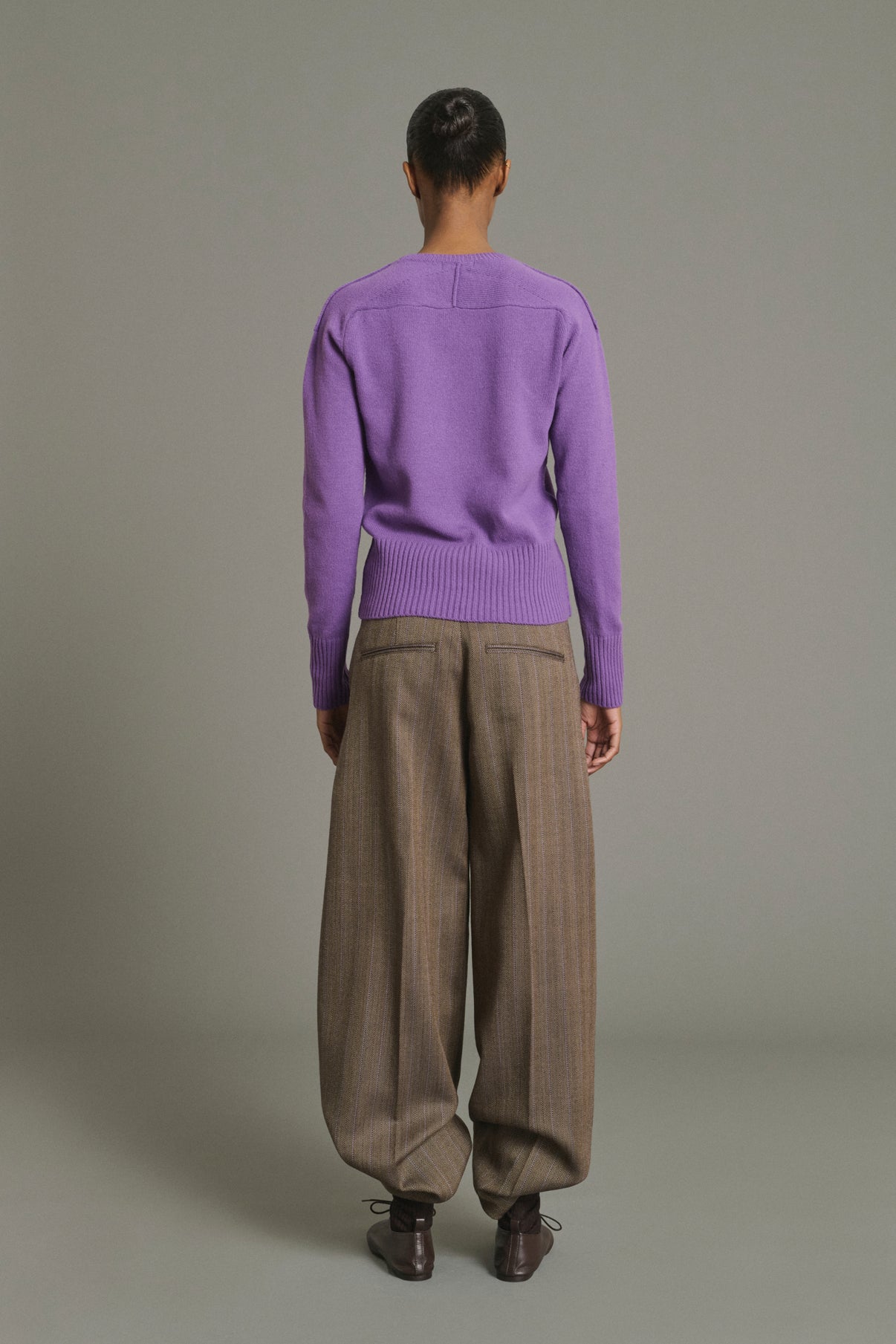 Pullover Jamie - Purple - Merino Wool - Women vue 2
