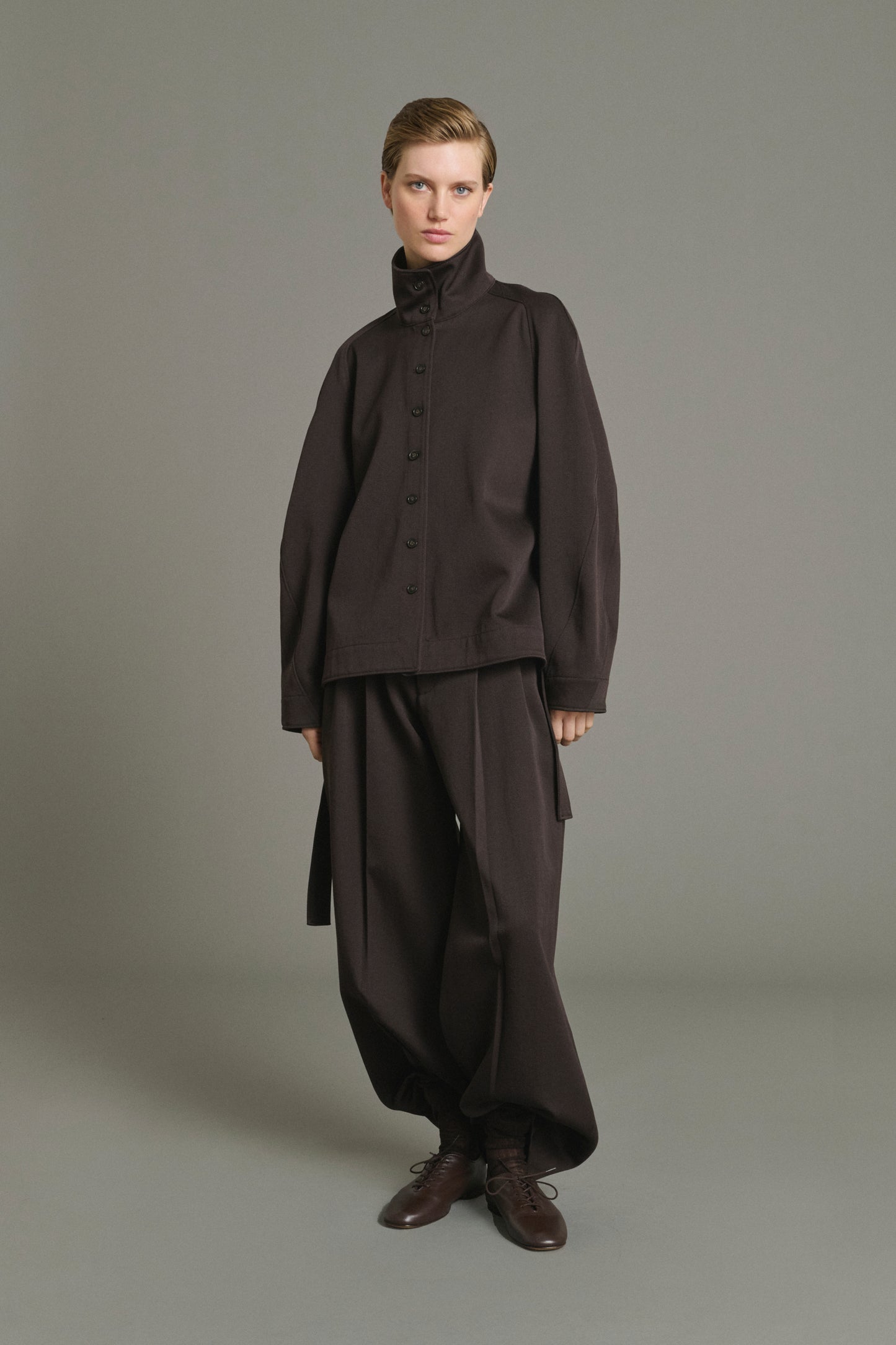 Laumiere Trousers - Ebony - Wool - Women