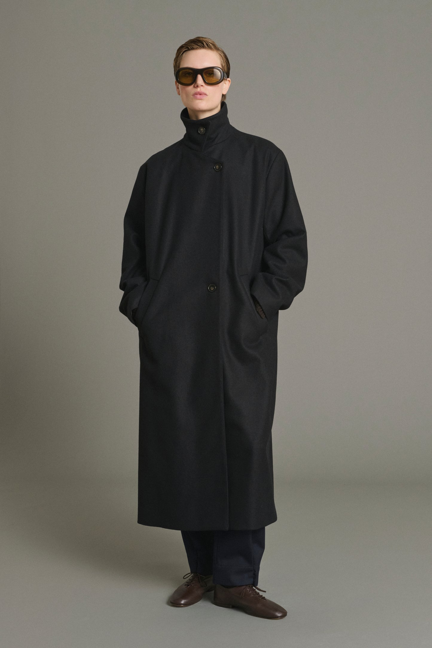 Coat Germain - Black - Wool - Women