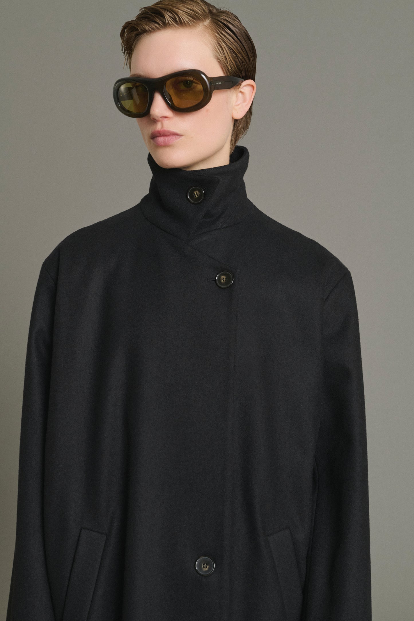 Coat Germain - Black - Wool - Women