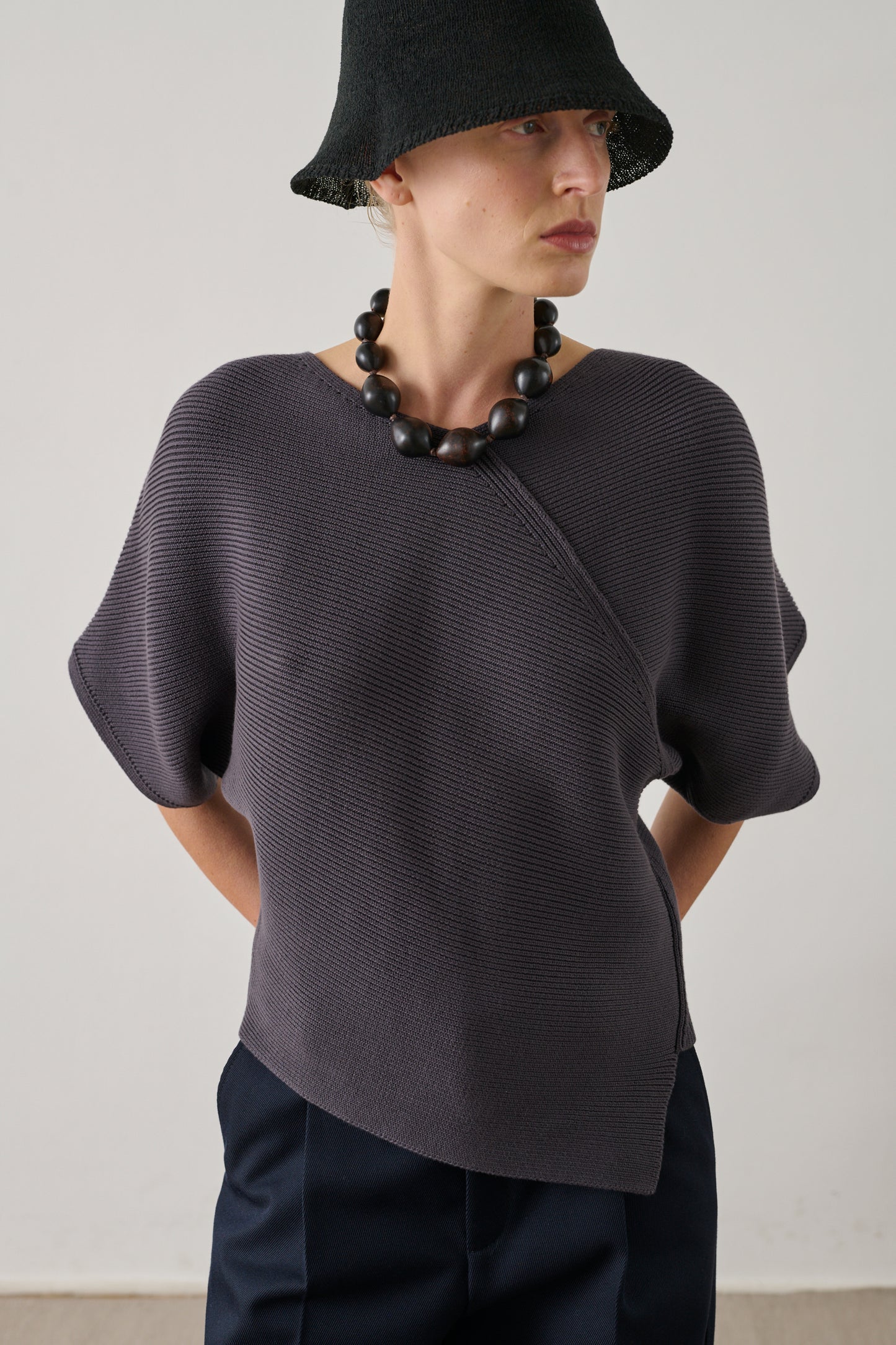 Pull Essaouira - Gris Aubergine - Coton - Femme