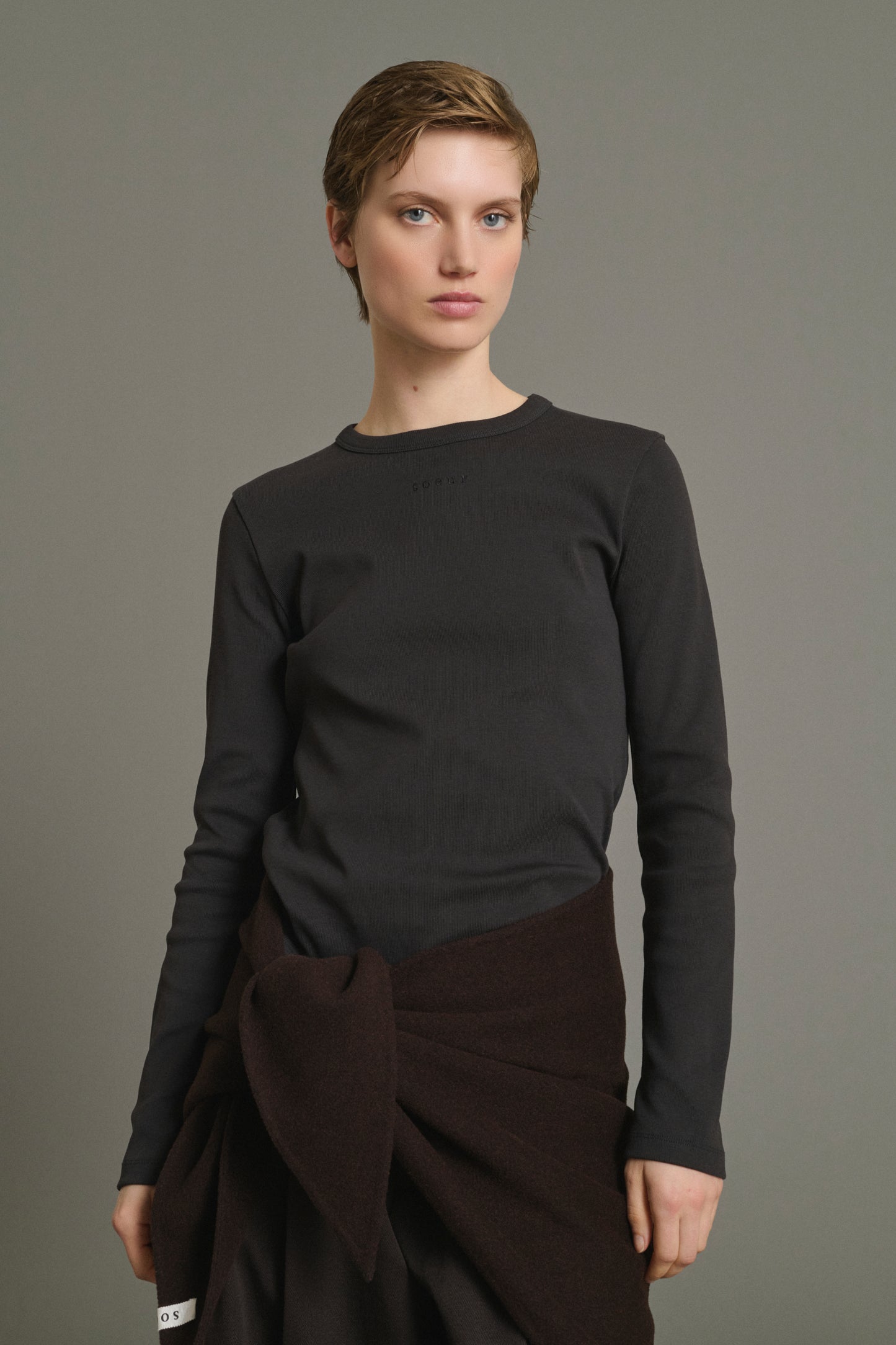 Flavie t-shirt - Charcoal - Cotton - Women