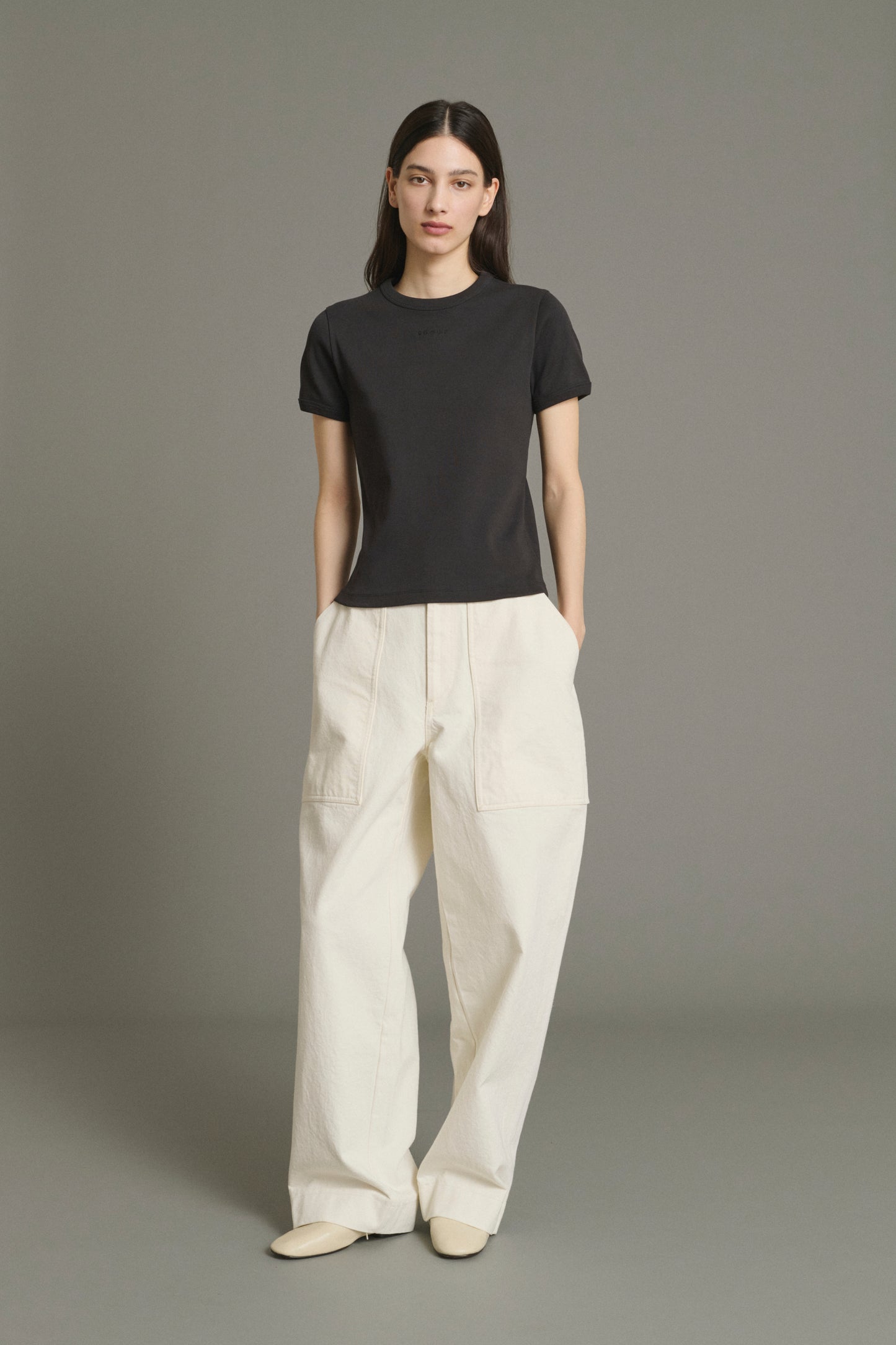 Aristide T-Shirt - Charcoal - Cotton - Women