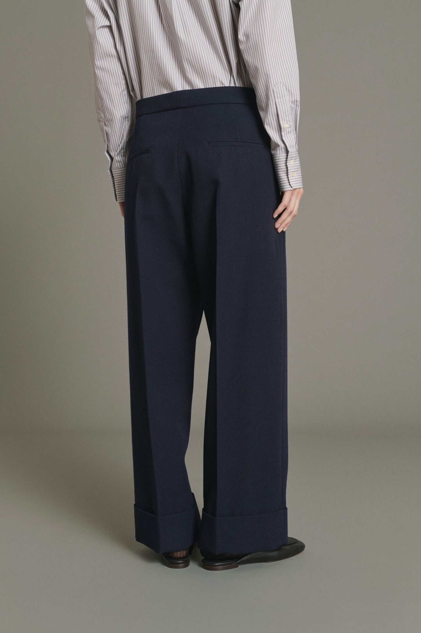 Kobe Trousers - Navy - Wool - Women