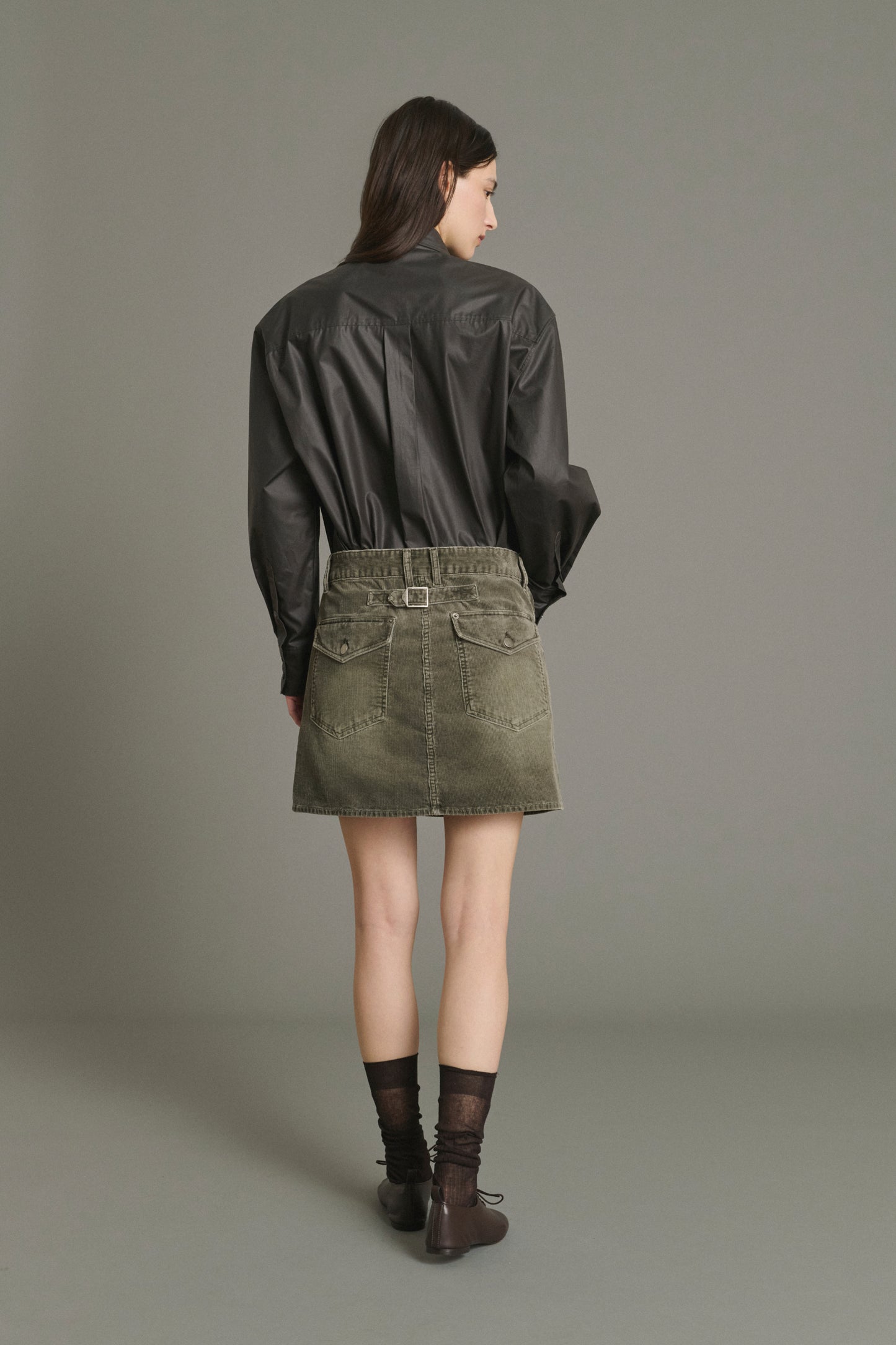 Lacy Skirt - Grey - Cotton - Women