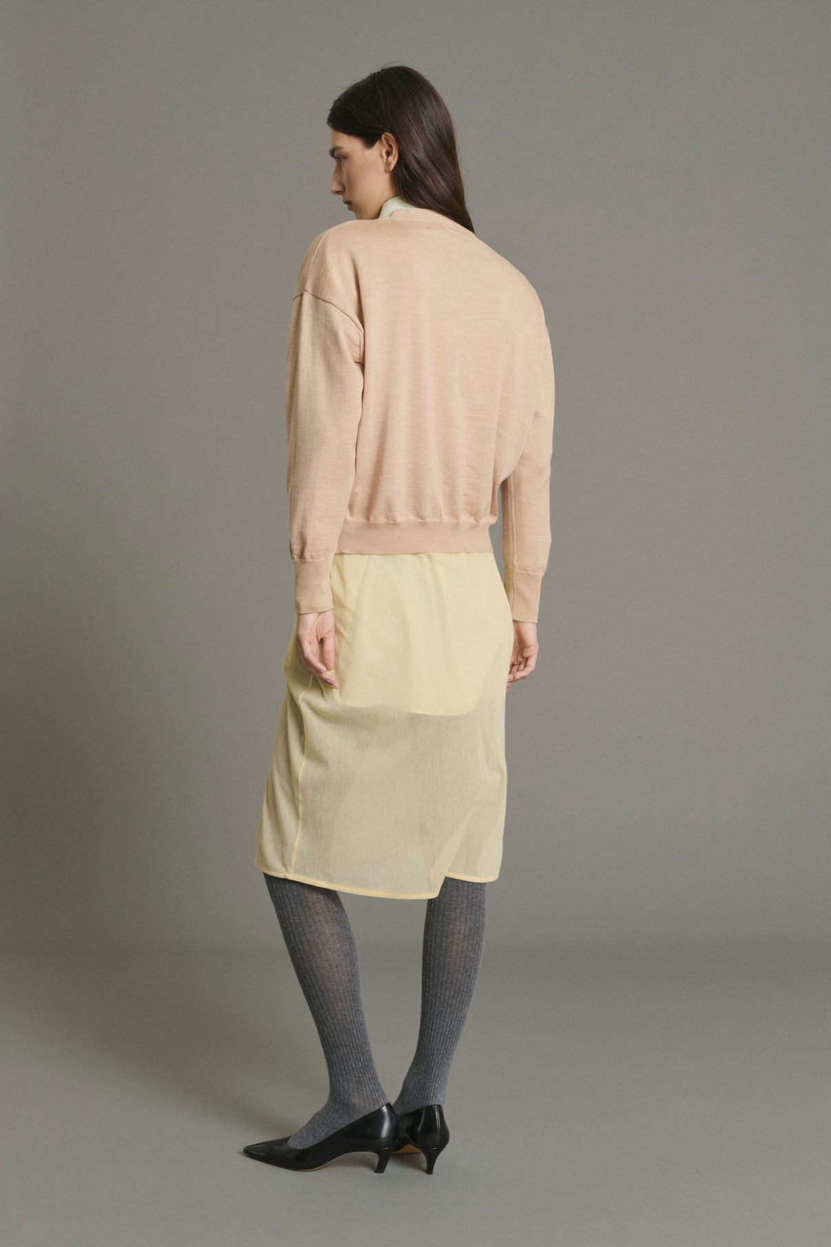 Idem Cardigan - Blush Beige - Merino Wool - Women vue 4