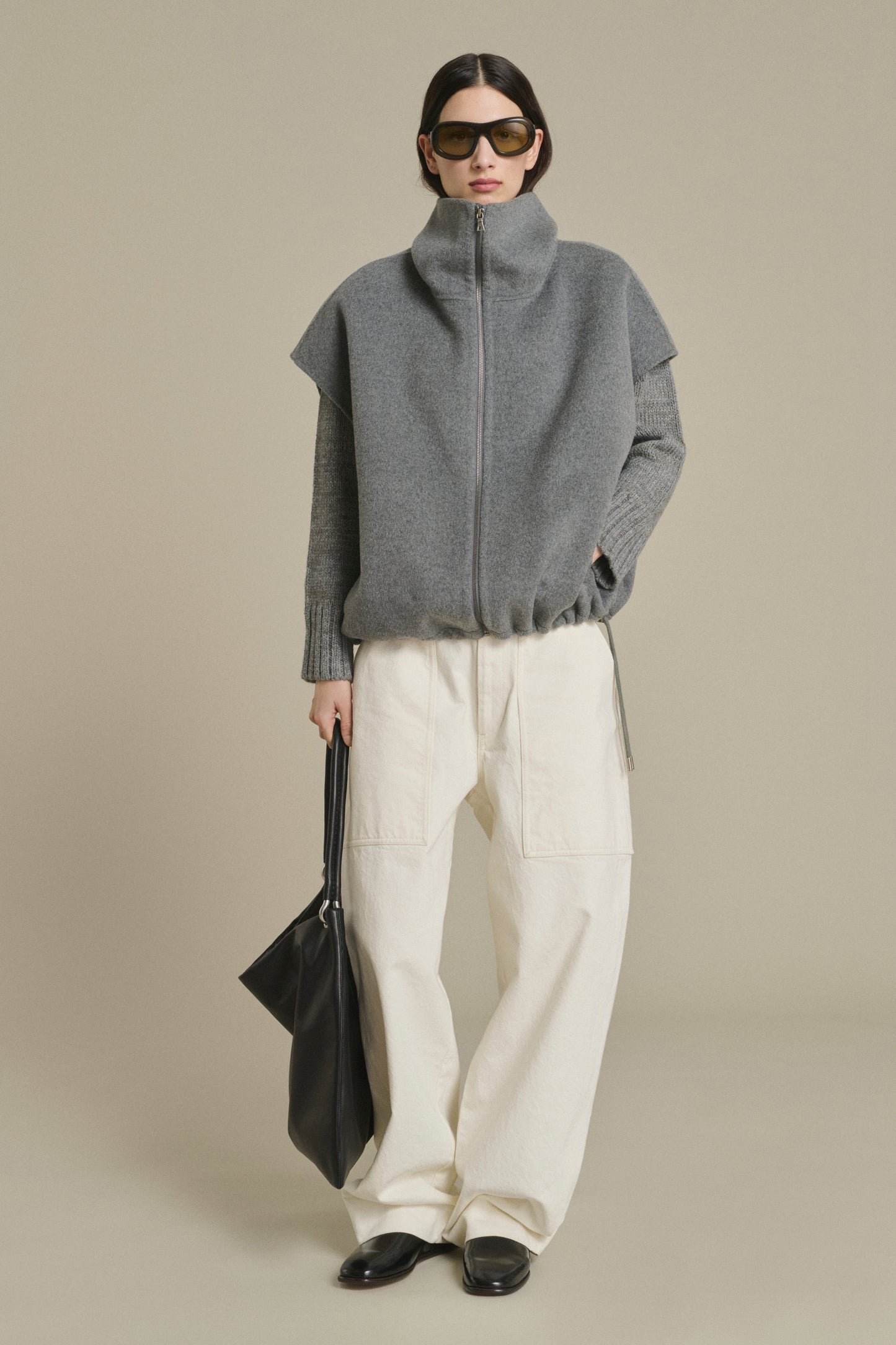Jacket Juno - Light Grey - Wool - Women