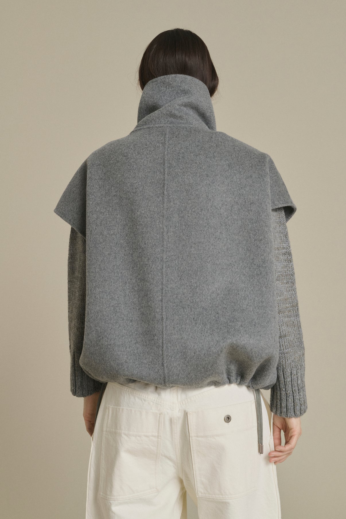 Jacket Juno - Light Grey - Wool - Women vue 4