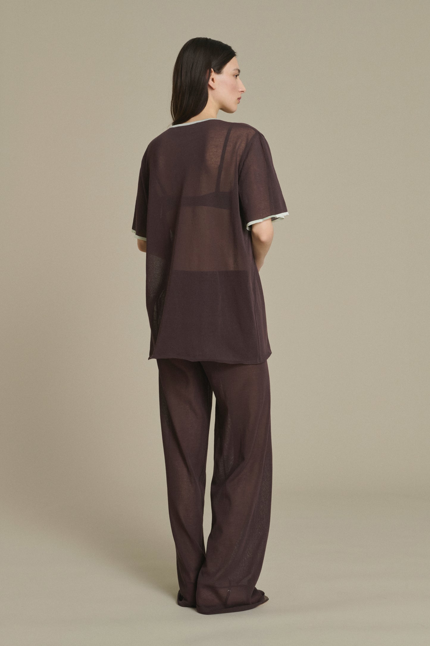 Dua chocolate T-shirt in knit Soeur & TL180 - Soeur