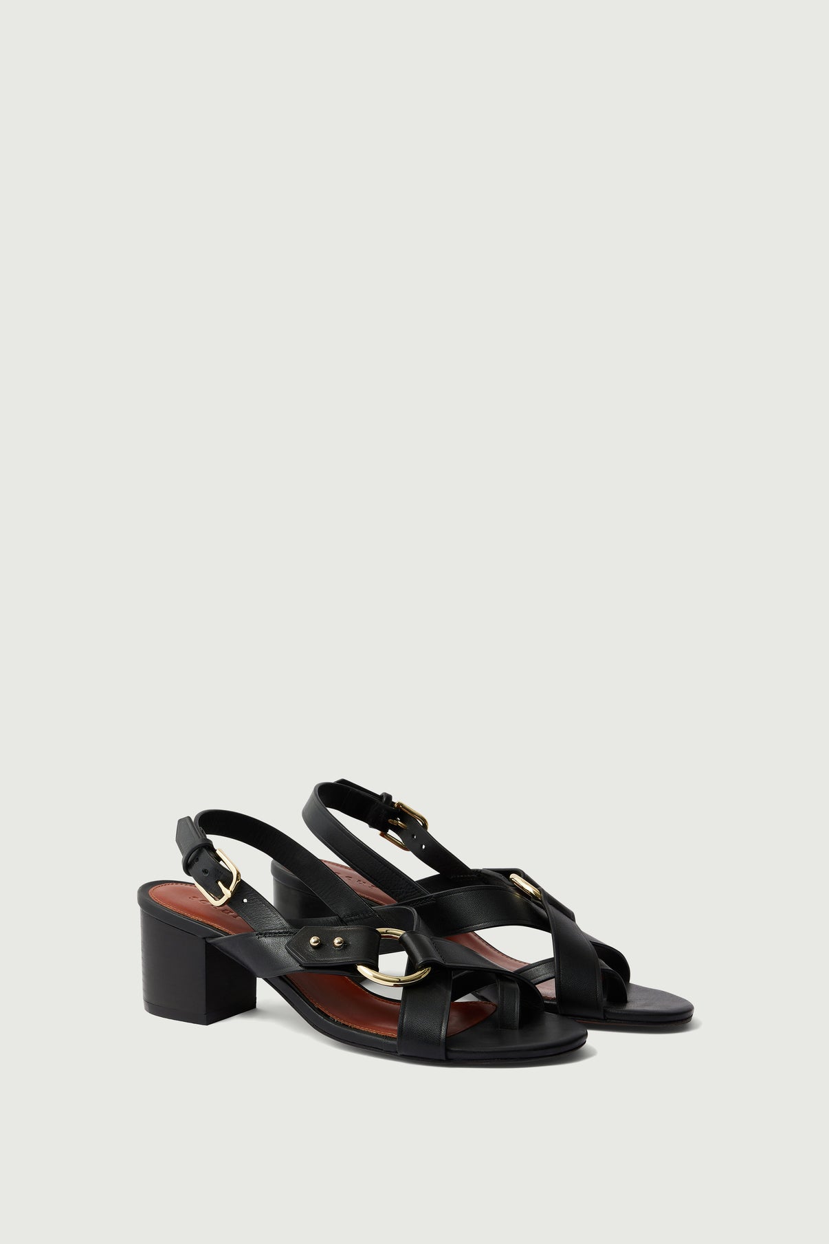 FLORENTINE BLACK SANDALS vue 3