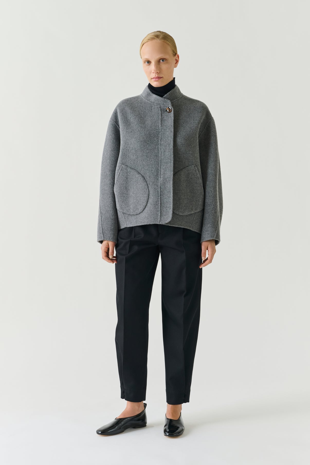 Windsor coat - Light Grey - Wool - Women vue 2