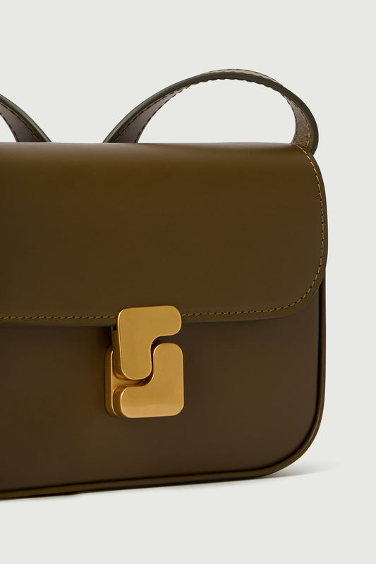 Sac Bell Very Mini - Kaki Doré - Cuir - Femme